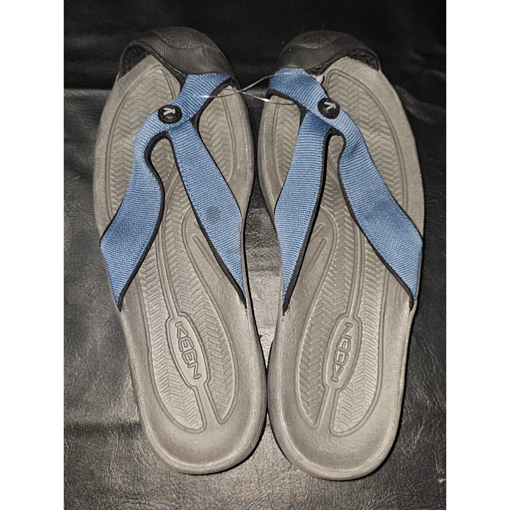 Keen Mens Blue Barbados TG Flip Flop Sandals 12